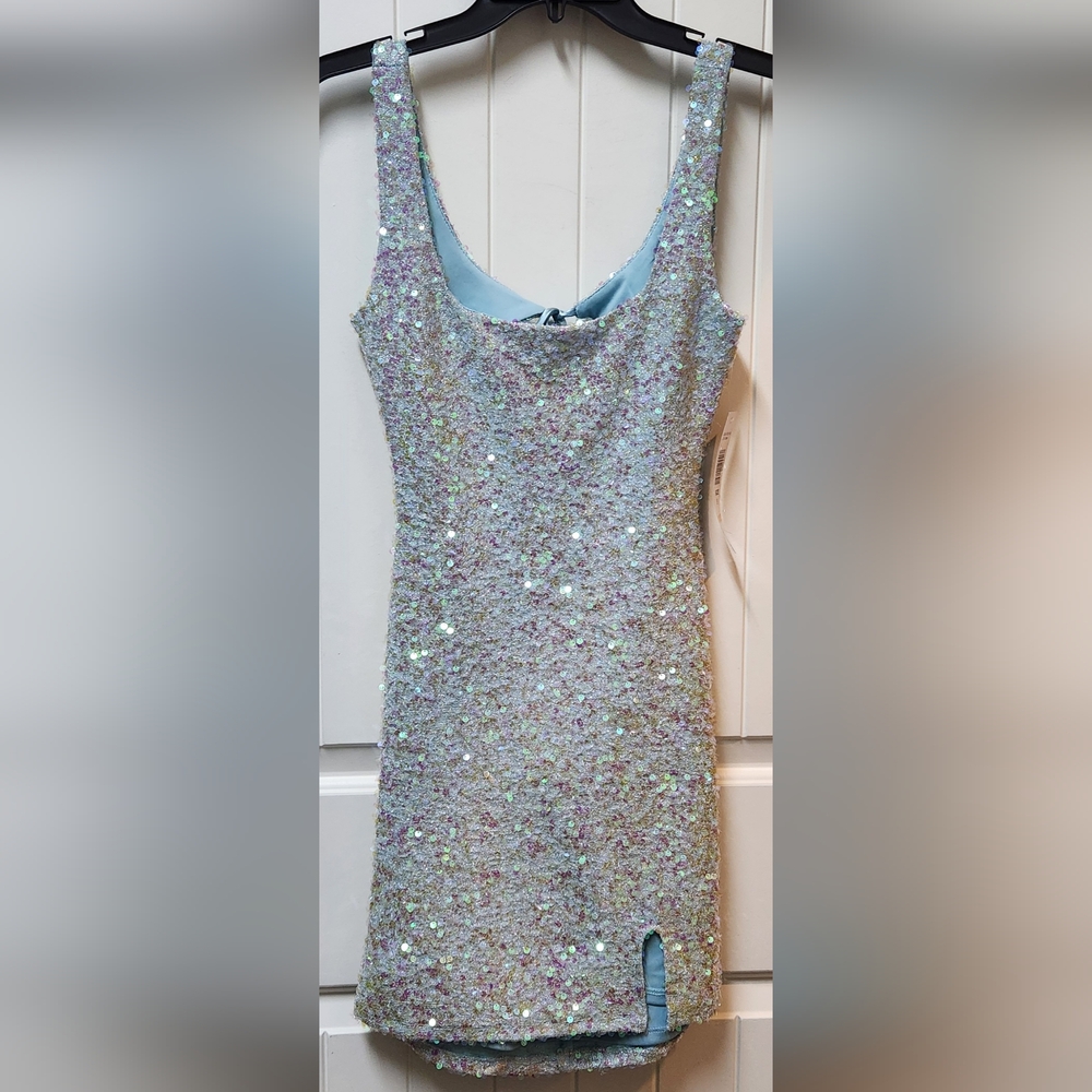Jump Apparel Shimmer Cut Out Mini Dress Small NWT
